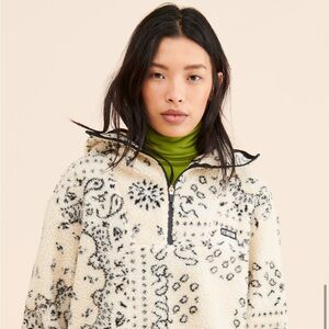 Fendi Black and White Teddy Jacket with High Collar